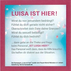 Informationsveranstaltung zur Kampagne „Luisa ist hier!“